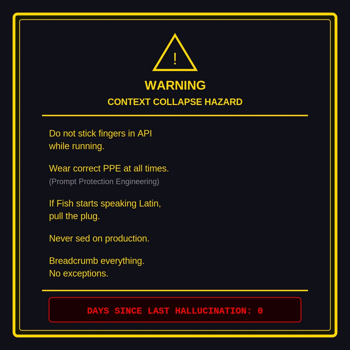 Workshop Safety — Context Collapse Hazard